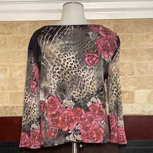 BoHo Chic floral and animal print top
